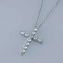 Подвеска из белого золота c бриллиантами