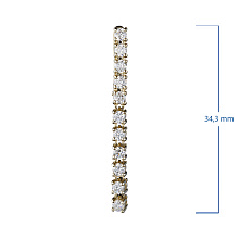 Серьги из желтого золота с бриллиантами