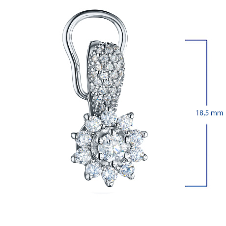 Серьги из белого золота с бриллиантами