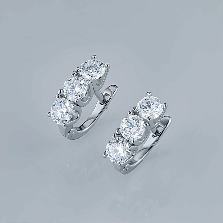 Серьги из комбинированного золота