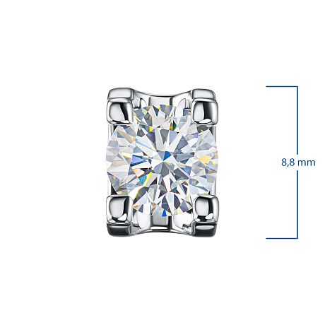 Классическая подвеска из белого золота