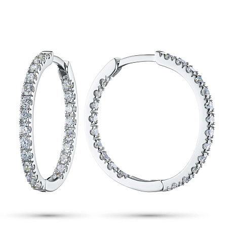 Серьги из белого золота