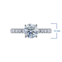 Кольцо из белого золота c бриллиантами