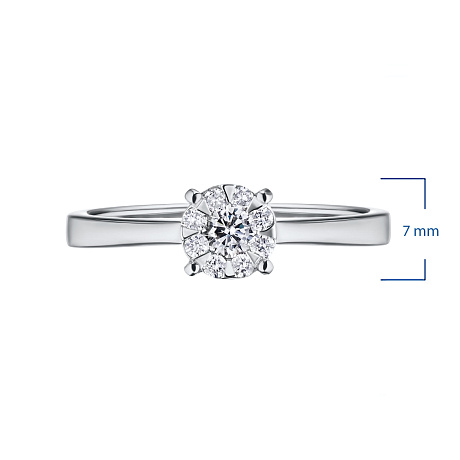 Кольцо из белого золота