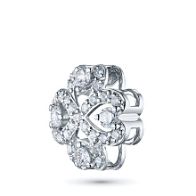 Классическая подвеска из серебра c бриллиантами