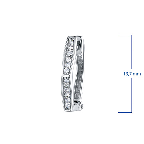 Серьги из белого золота с бриллиантами