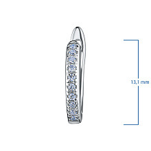 Серьги из серебра c бриллиантами