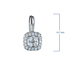 Серьги из серебра c бриллиантами