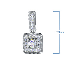 Подвеска из белого золота c бриллиантами
