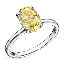 Помолвочное кольцо из белого золота с бриллиантом