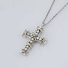 Подвеска из комбинированного золота c бриллиантами