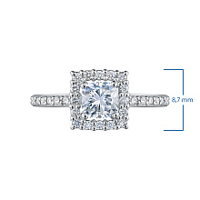 Кольцо из белого золота c бриллиантами