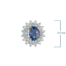 Серьги из комбинированного золота с и сапфирами и бриллиантами