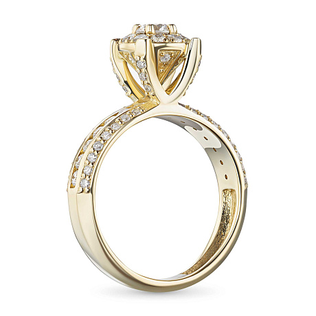 Кольцо из желтого золота с бриллиантами