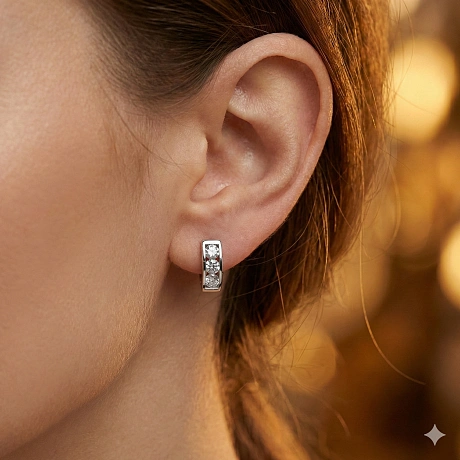 Серьги из белого золота