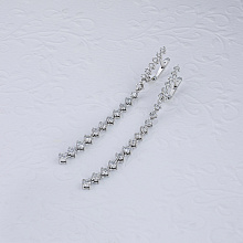 Серьги из белого золота c бриллиантами