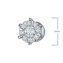 Пусеты из белого золота c бриллиантами