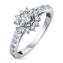 Кольцо из белого золота c бриллиантами