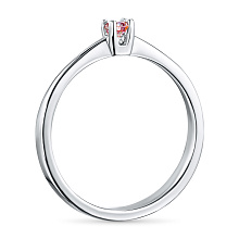 Кольцо из серебра с бриллиантом