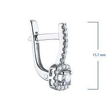 Серьги из комбинированного золота с бриллиантами