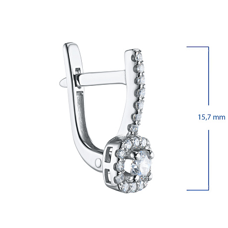 Серьги из комбинированного золота с бриллиантами