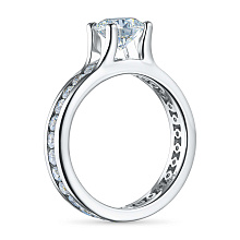 Кольцо из белого золота c бриллиантами