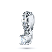 Классическая подвеска из белого золота c бриллиантами