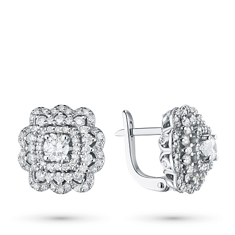 Серьги из белого золота