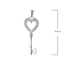 Подвеска из серебра c бриллиантами