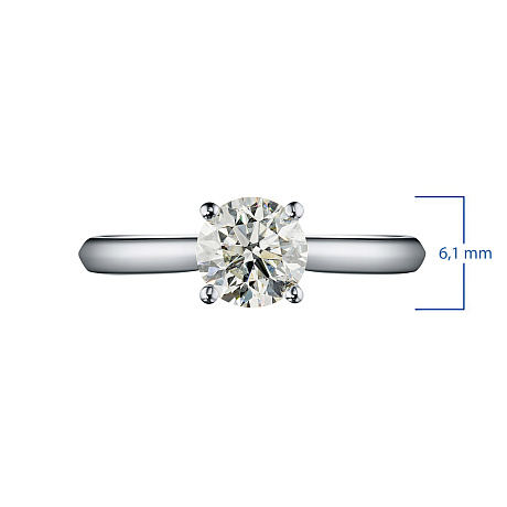 Помолвочное кольцо из комбинированного золота с бриллиантом