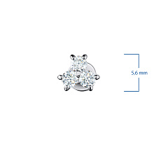 Пусеты из белого золота c бриллиантами