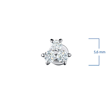 Пусеты из белого золота