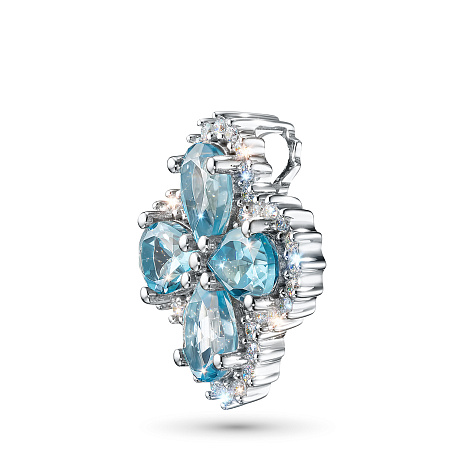 Подвеска из комбинированного золота с и топазами