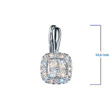 Серьги из белого золота c бриллиантами