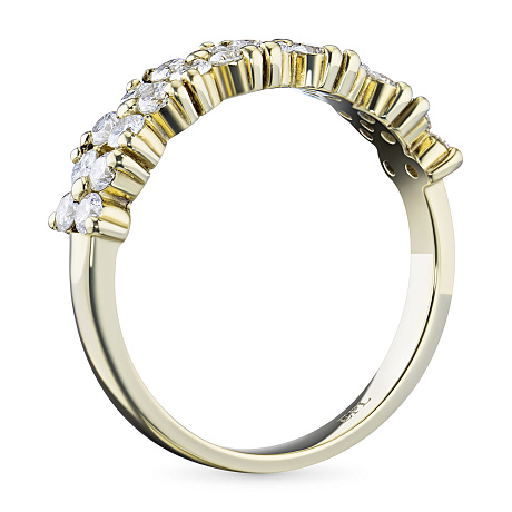 Кольцо из желтого золота с бриллиантами