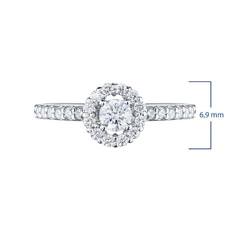 Кольцо из белого золота