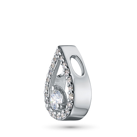 Классическая подвеска из белого золота