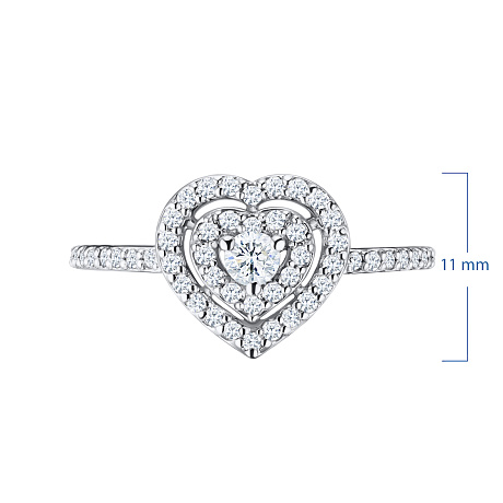 Кольцо из белого золота