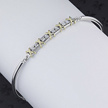 Браслет из комбинированного золота c бриллиантами