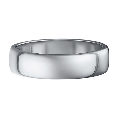 Гладкое кольцо из белого золота