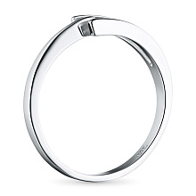 Кольцо из белого золота с бриллиантом