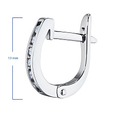 Серьги из серебра c бриллиантами