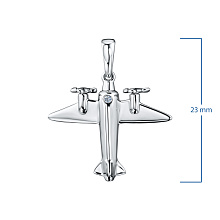 Подвеска из серебра с бриллиантом