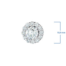 Пусеты из белого золота c бриллиантами