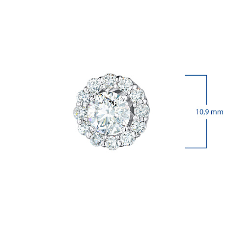 Пусеты из белого золота