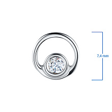 Подвеска из комбинированного золота с бриллиантом