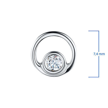 Подвеска из комбинированного золота с бриллиантом