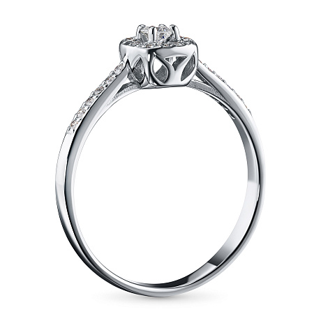 Кольцо из комбинированного золота с бриллиантами