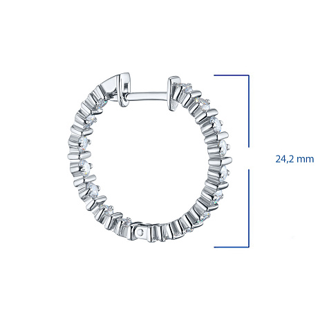 Серьги из белого золота