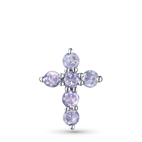 Подвеска из серебра с танзанитами